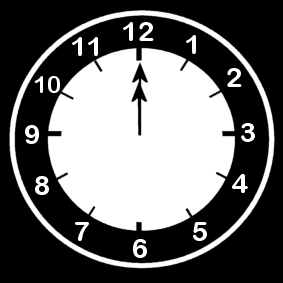 clock / 12 'o clock
